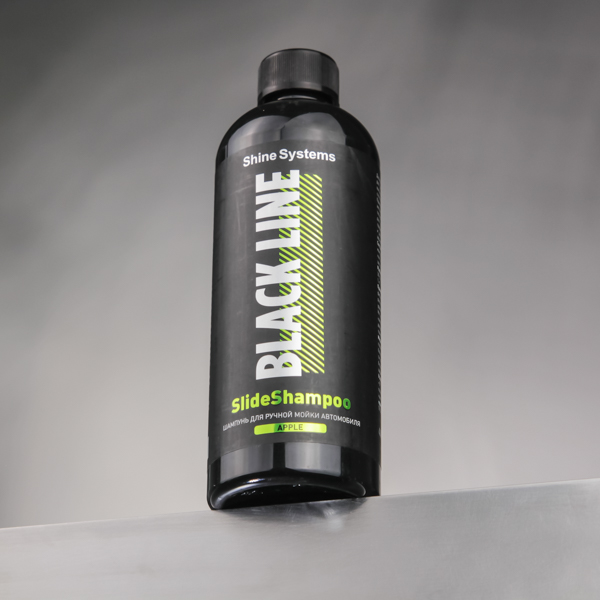 Шампунь для ручной мойки SHINE SYSTEMS, Black Line SlideShampoo Apple, 400 мл