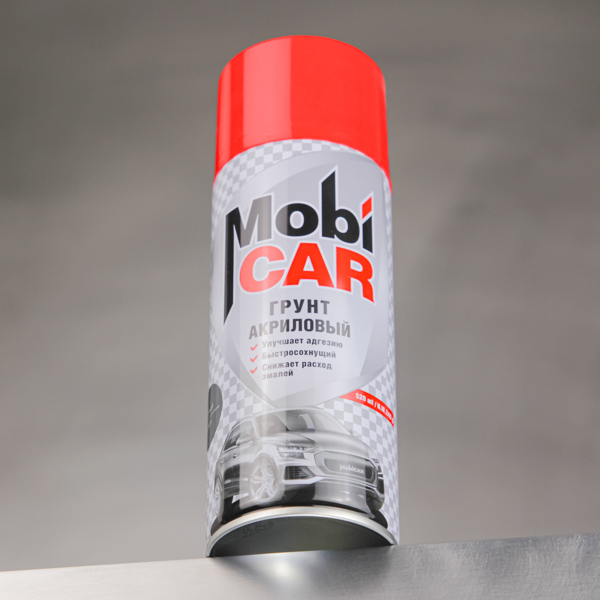 Грунт акриловый MOBICAR, 520 мл, серый