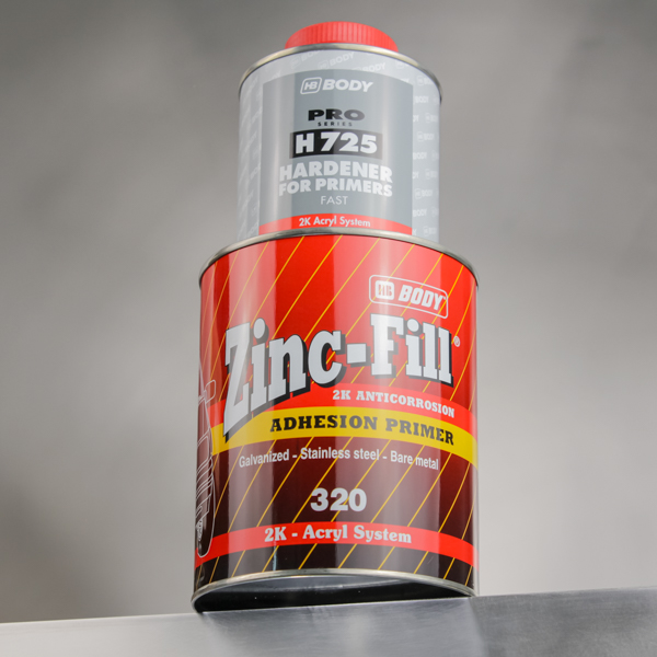 Грунт антикоррозионный Zinc Fill, серый, 1 л + Отвердитель для грунта H725, 250 мл