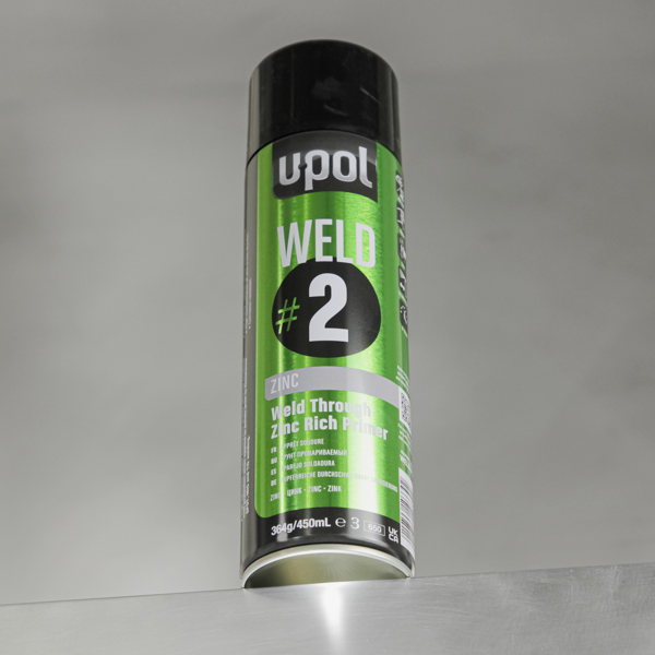 Грунт провариваемый с цинком U-POL WELD№2, серый, аэрозоль, 450 мл