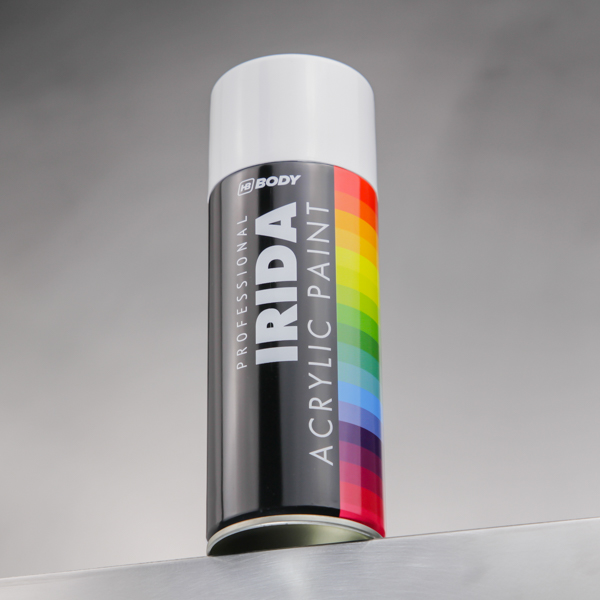 Краска аэрозольная BODY, IRIDA SPRAY RAL 9010, белая глянцевая, 400 мл