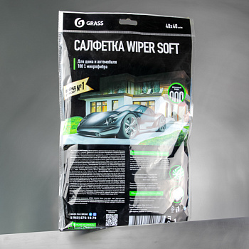 Салфетка Wiper Soft GRASS, 100% микрофибра, 40×40 см