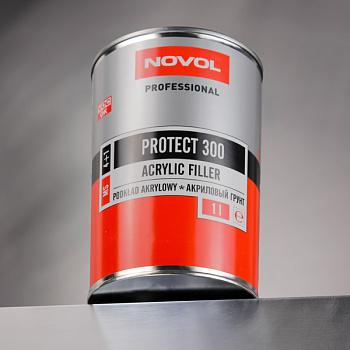 Грунт акриловый NOVOL, Protect 300 MS, 4:1, красный, 1 л + отвердитель H-5520, 0,25 л