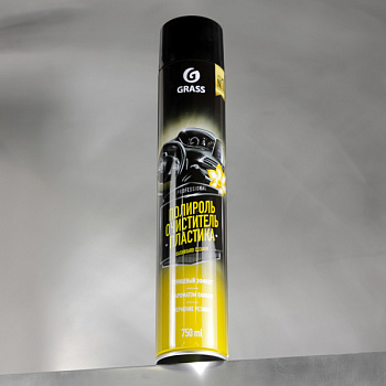 Полироль-очиститель пластика Dashboard Cleaner (ваниль) GRASS, аэрозоль 750 мл