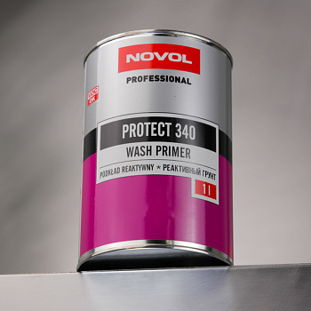 Грунт реактивный антикоррозийный NOVOL, Protect 340, 1+1, 1 л
